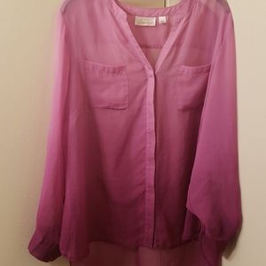 "Simply Emma" Purple Sheer Blouse
